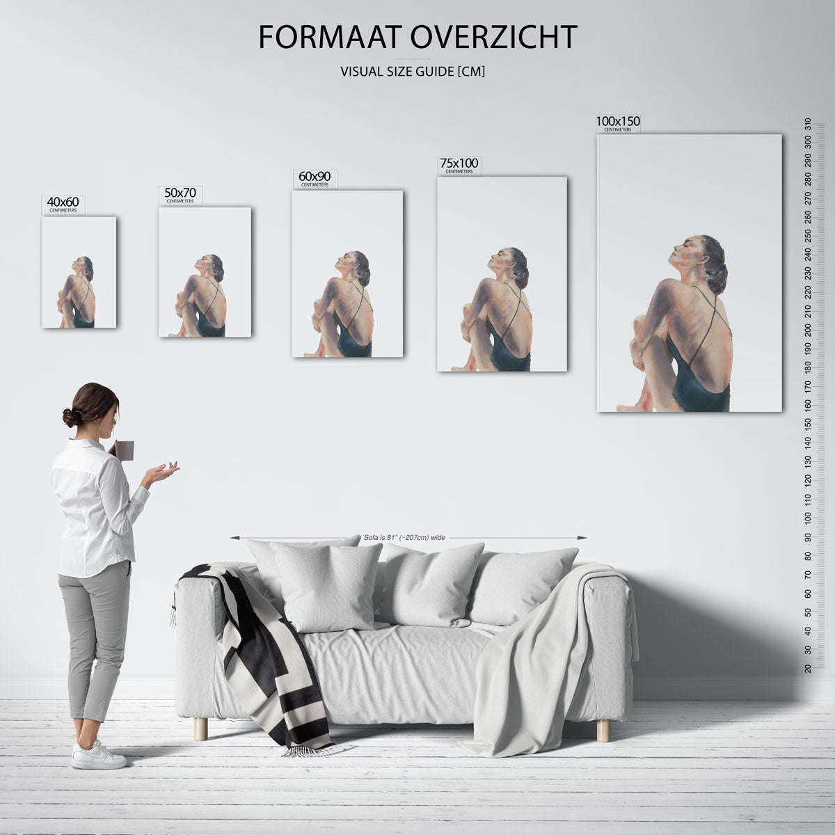 Zittende vrouw Kunstwerk