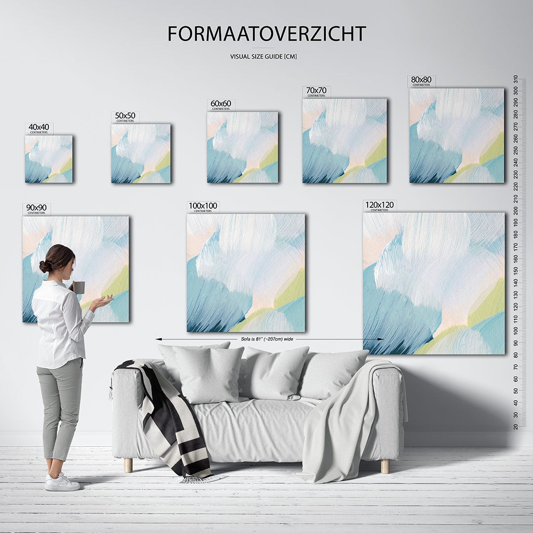 Kleurrijke borstelstreken Kunstwerk