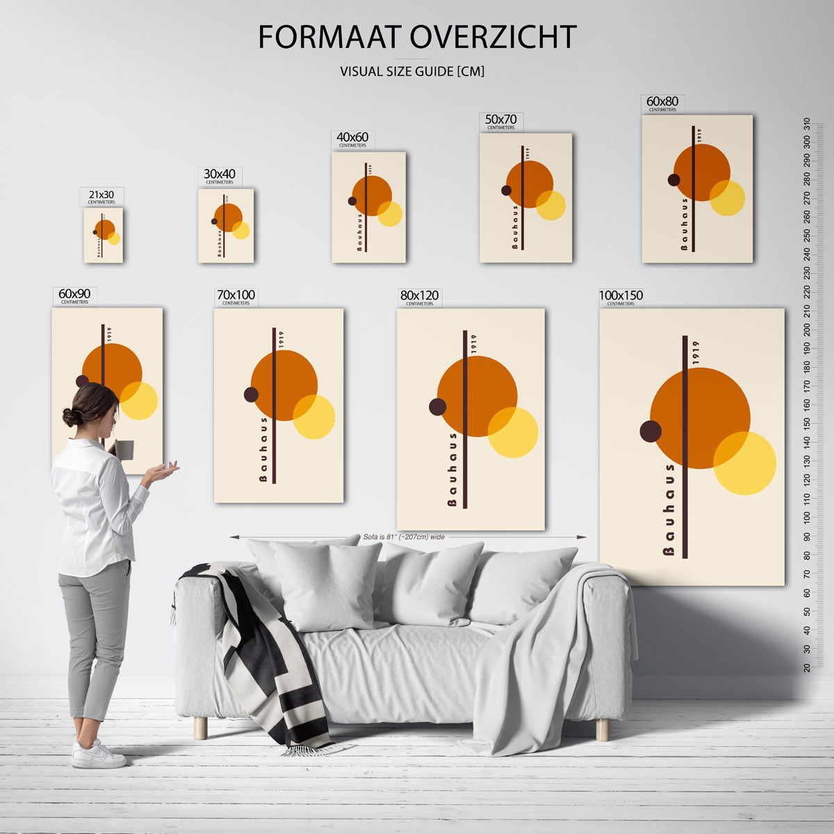 Cirkel en lijnenspel Poster