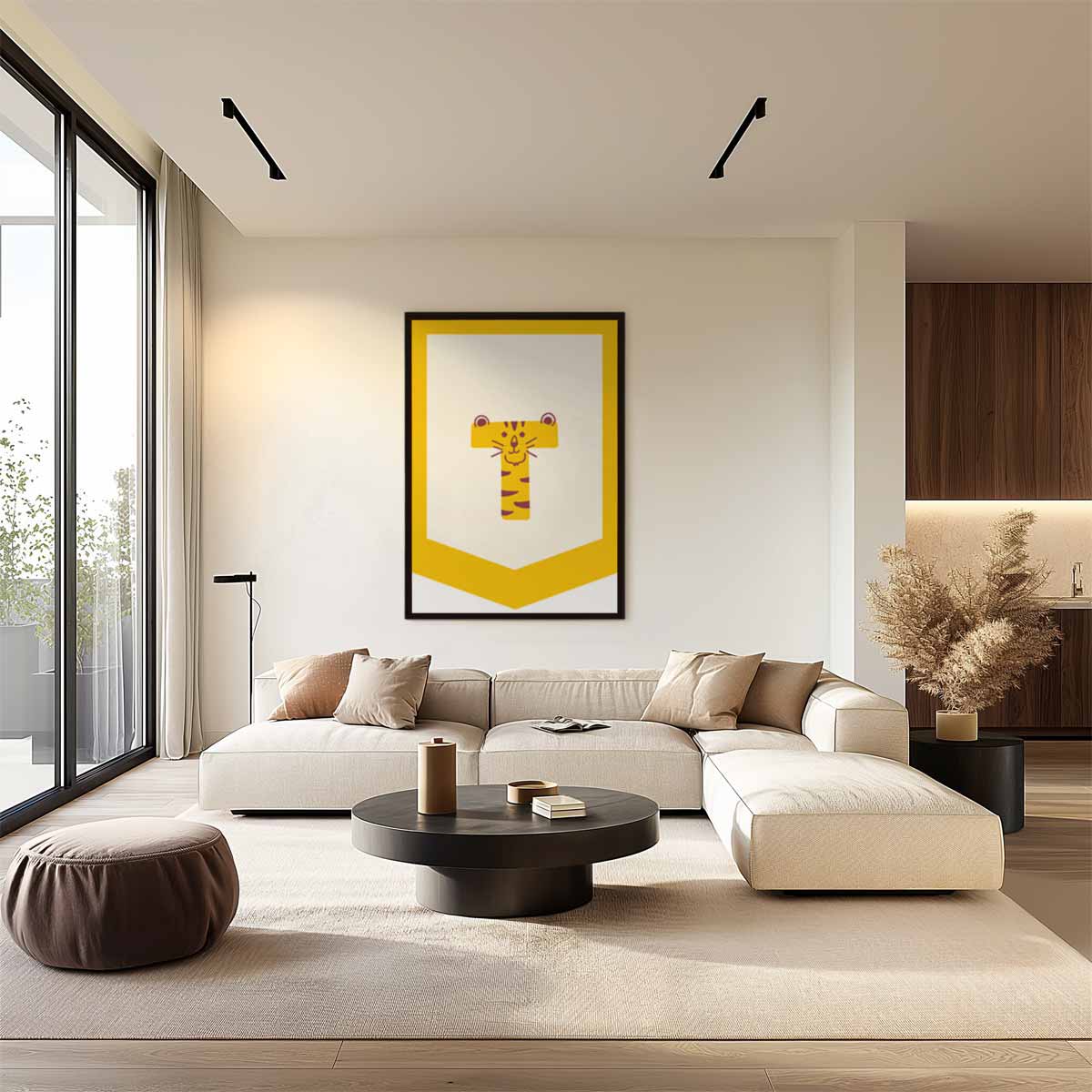 Tijger Alfabet Kunstwerk Kunstwerk-canvas-dibond-plexiglas-wanddecoratie-WallArtistic