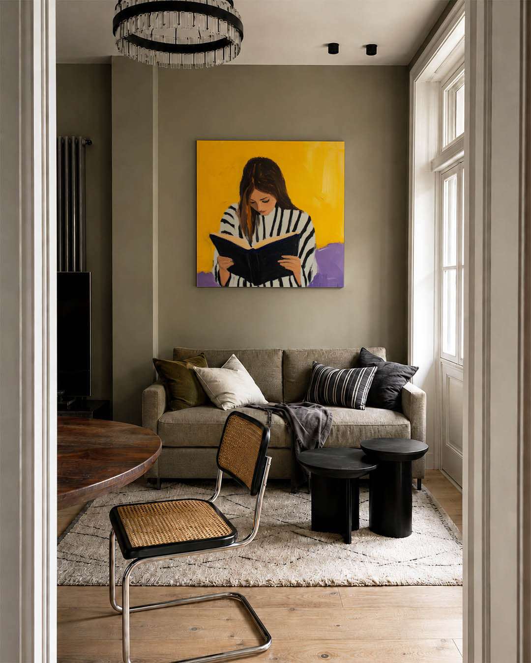 Lezende vrouw Kunstwerk