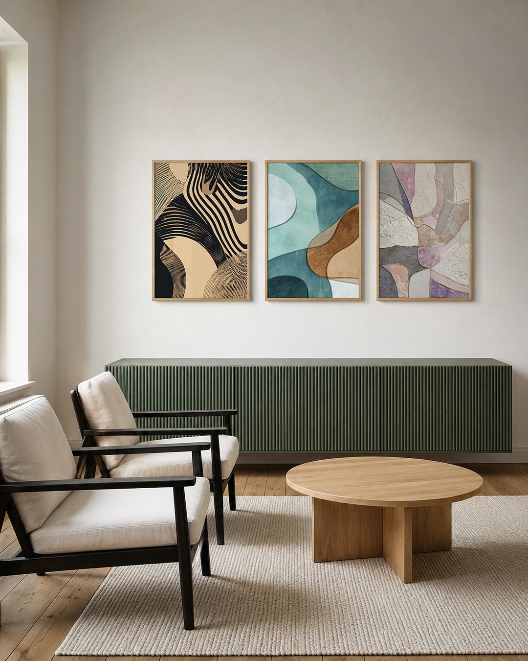 Golvend lijnenspel Posterset