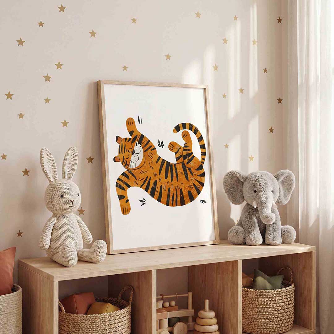 Speelse tijger Poster