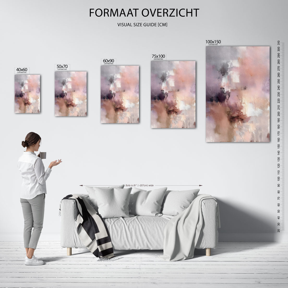 Zachte kleurenexplosie Kunstwerk