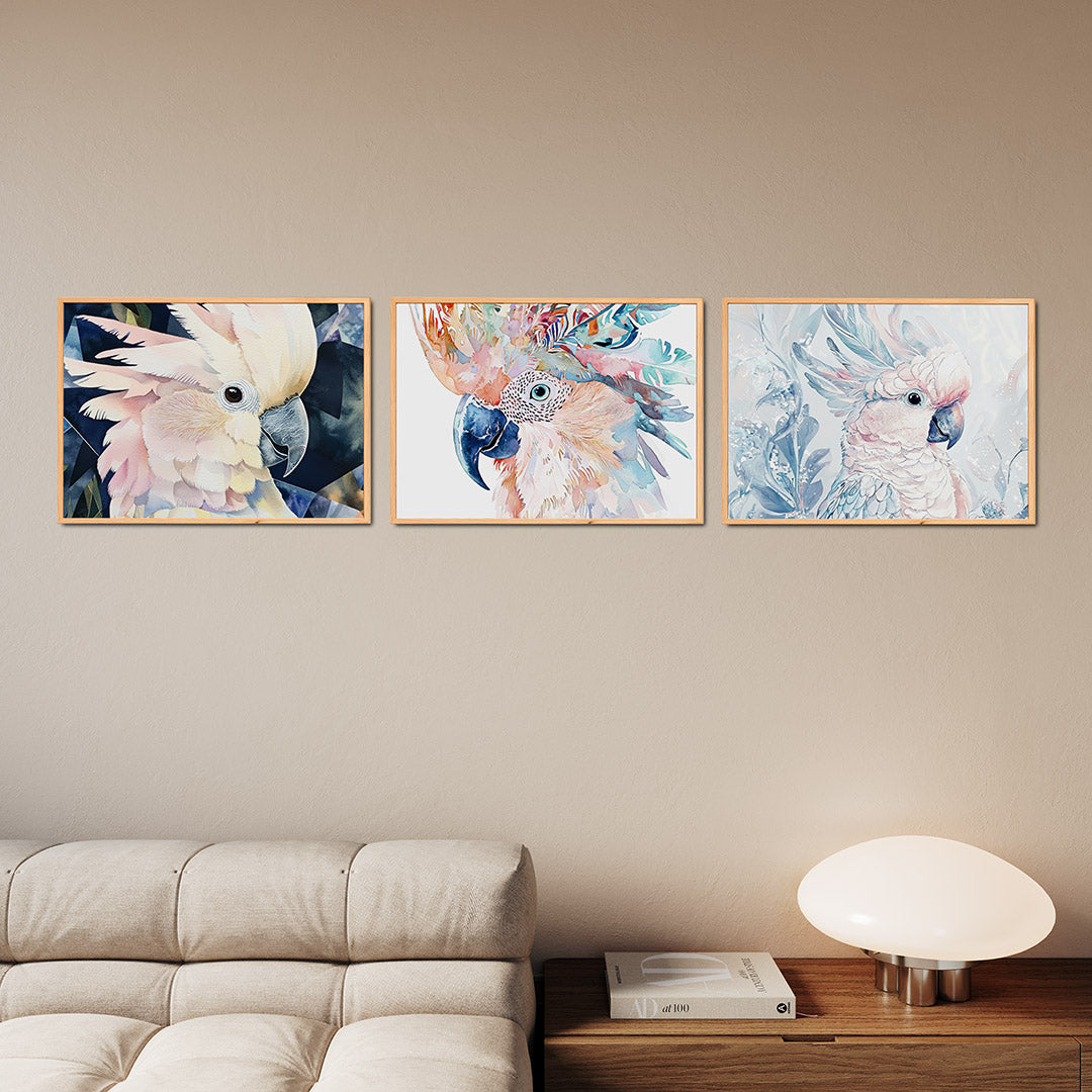 Vogel en vormen Posterset
