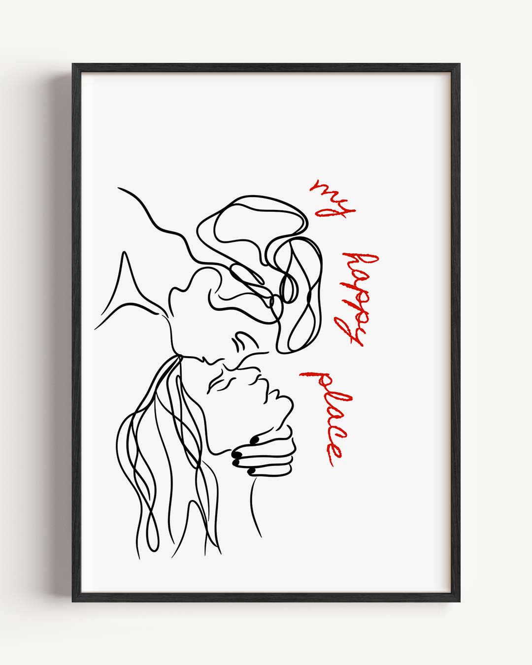 Line-art Romantische Poster-WallArtistic