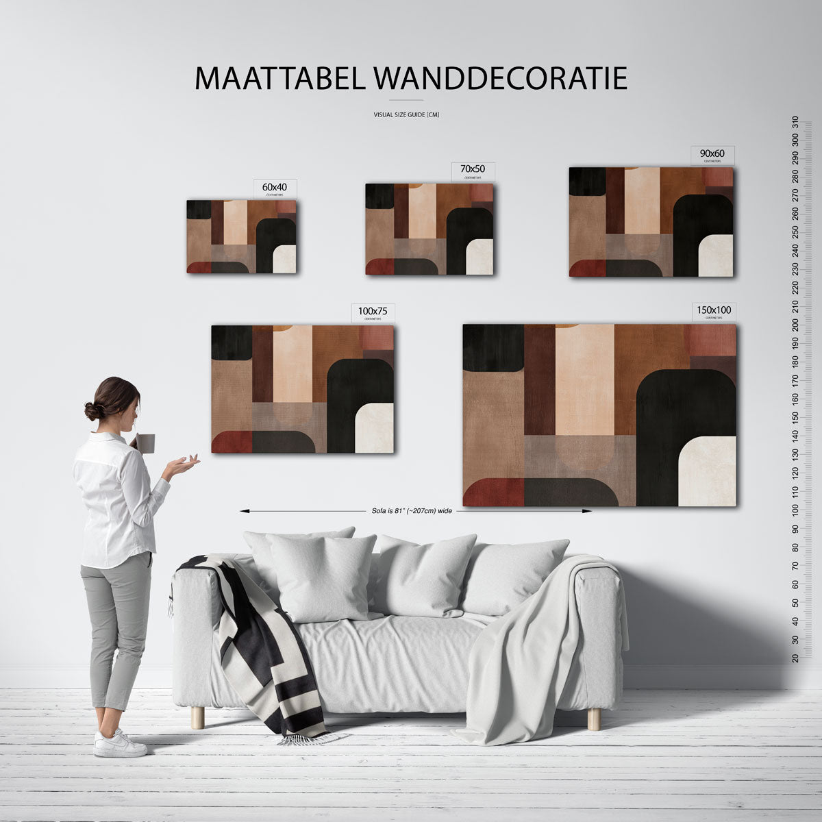 Geometrische vormen compositie Kunstwerk