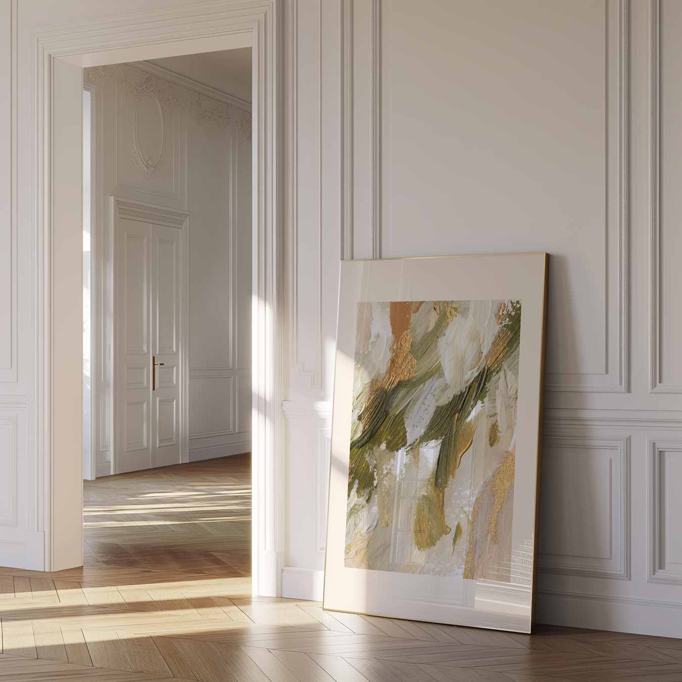 Elegante Abstracte Penseelstreken Poster-WallArtistic