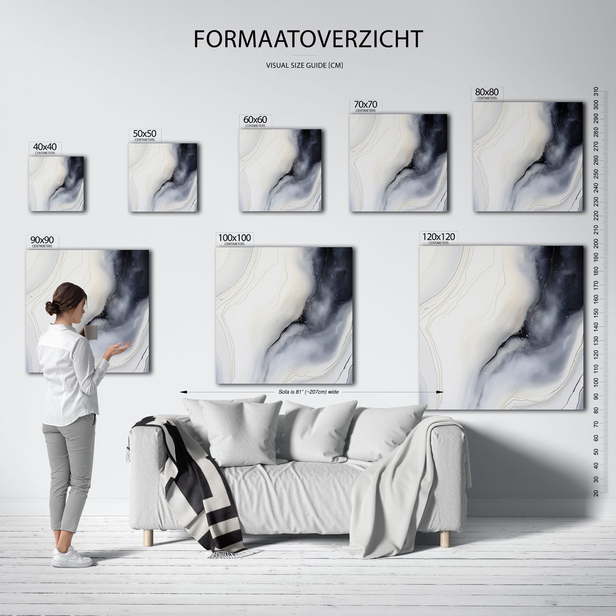 Golvende lijnen Poster