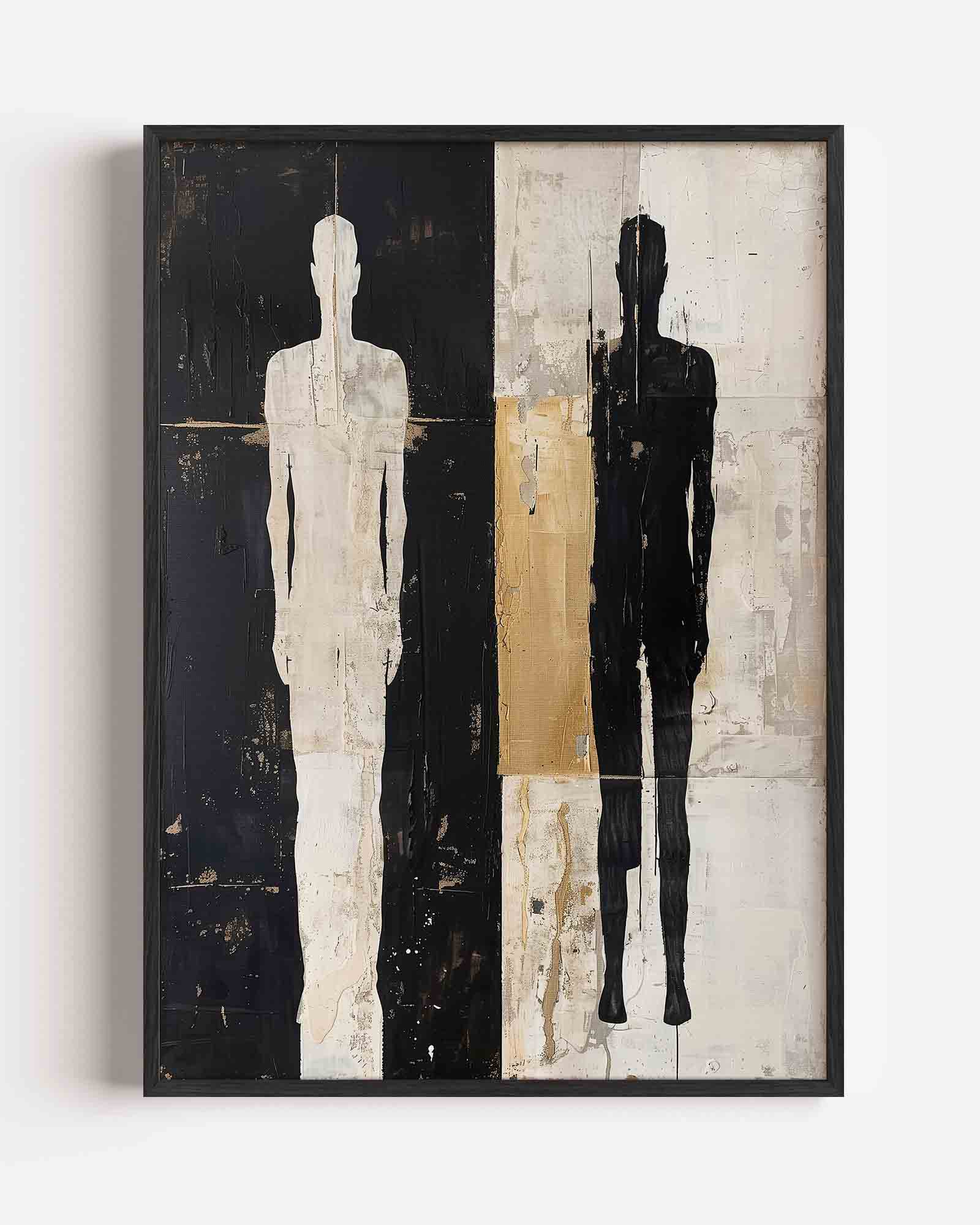 Twee silhouetten Poster