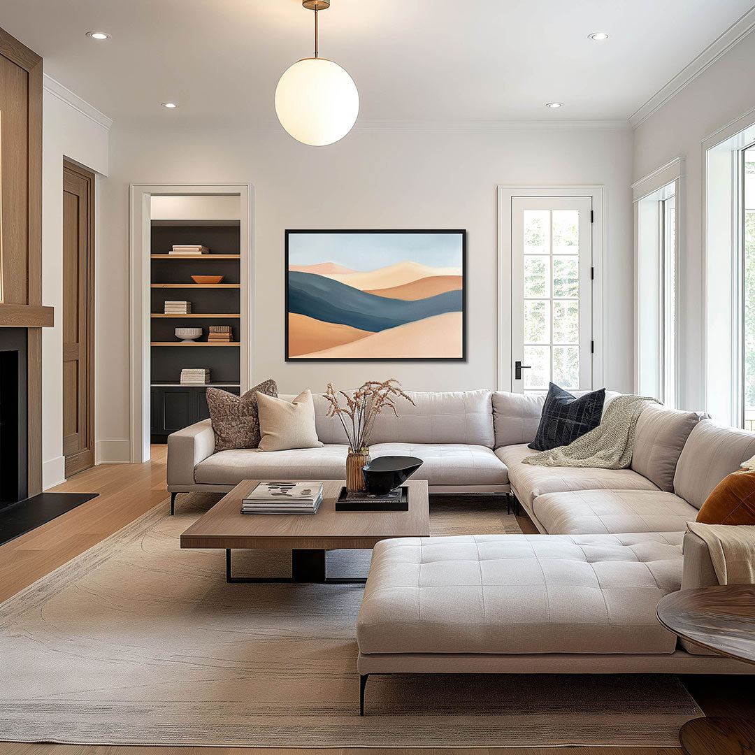 Zachte landschapsgolven Kunstwerk