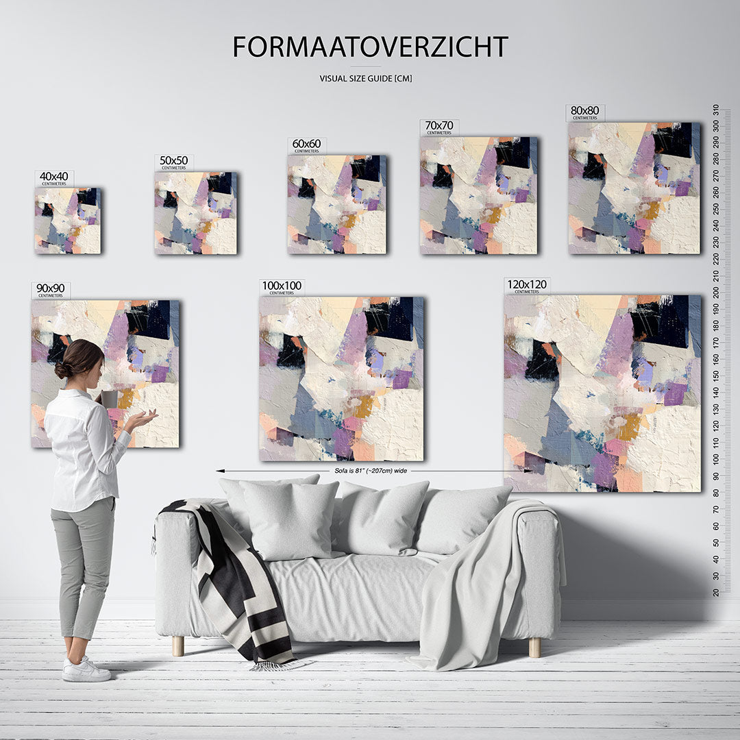 Dynamische kleurencompositie Kunstwerk