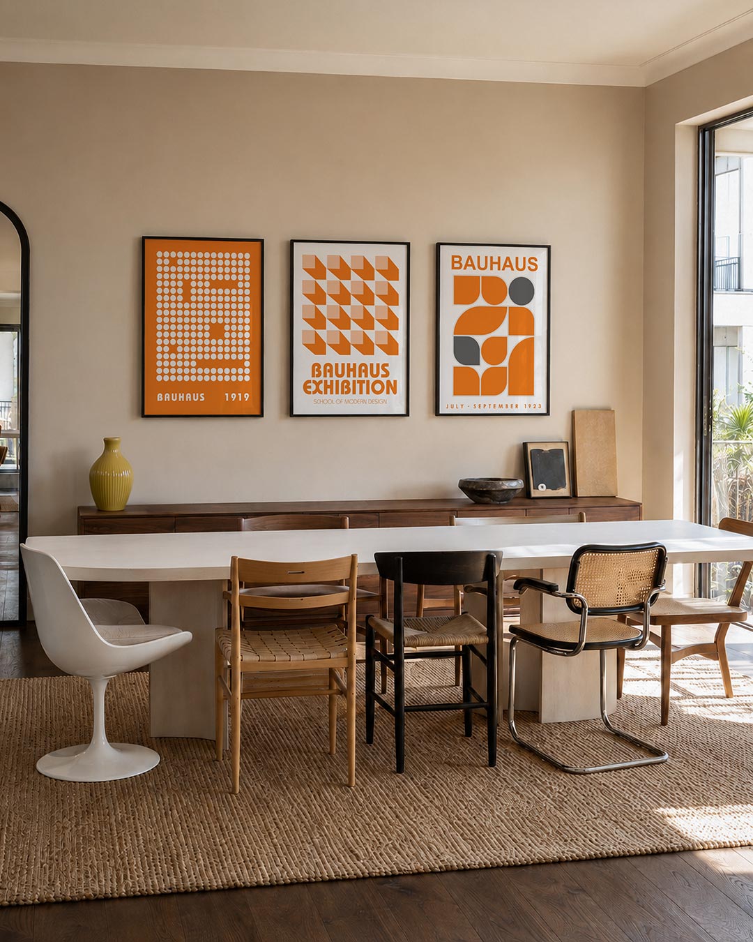 Cirkelpatroon en kleur Posterset