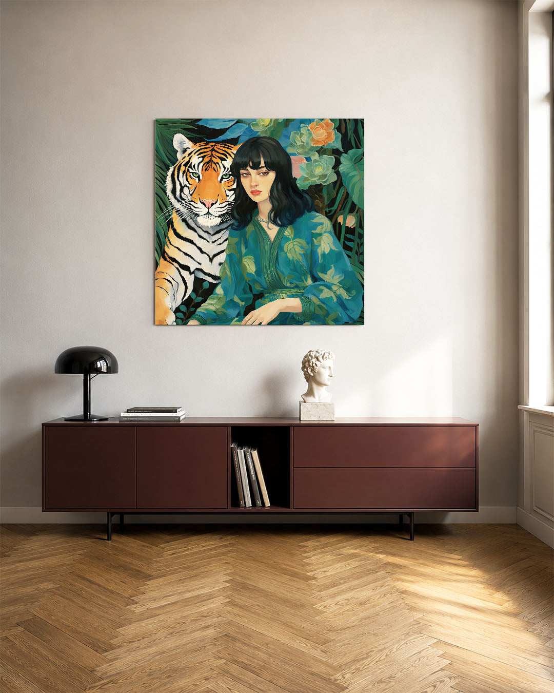 Dier en mens harmonie Kunstwerk