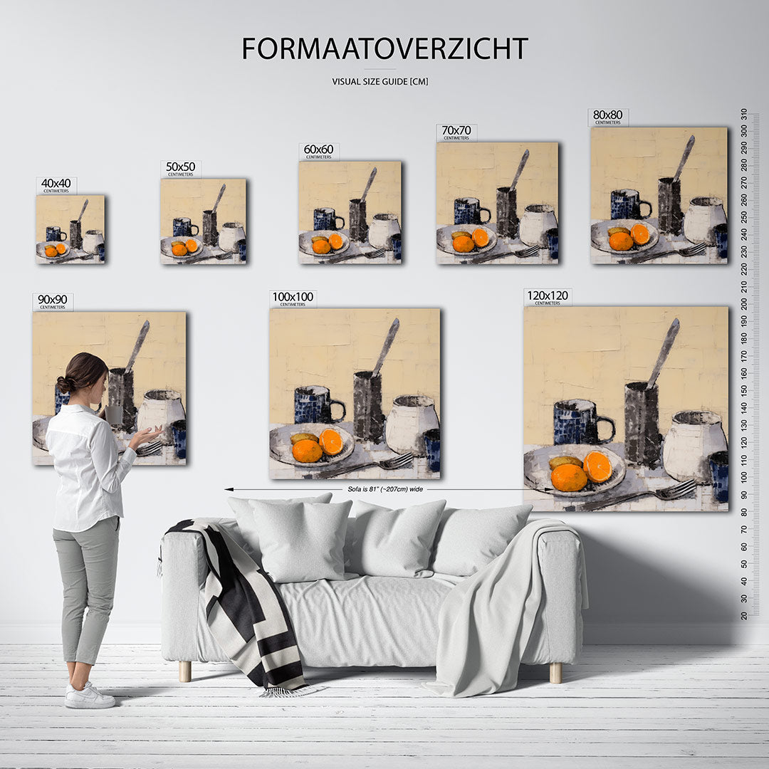 Stilleven met fruit Kunstwerk