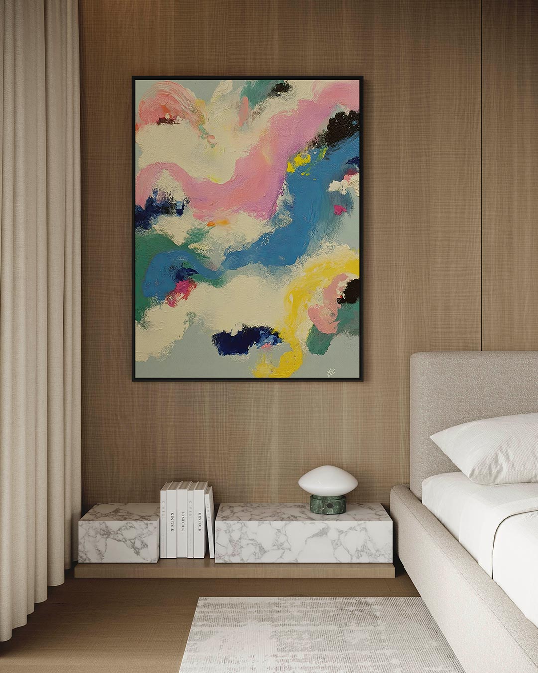 Dynamische kleurenexplosie Kunstwerk