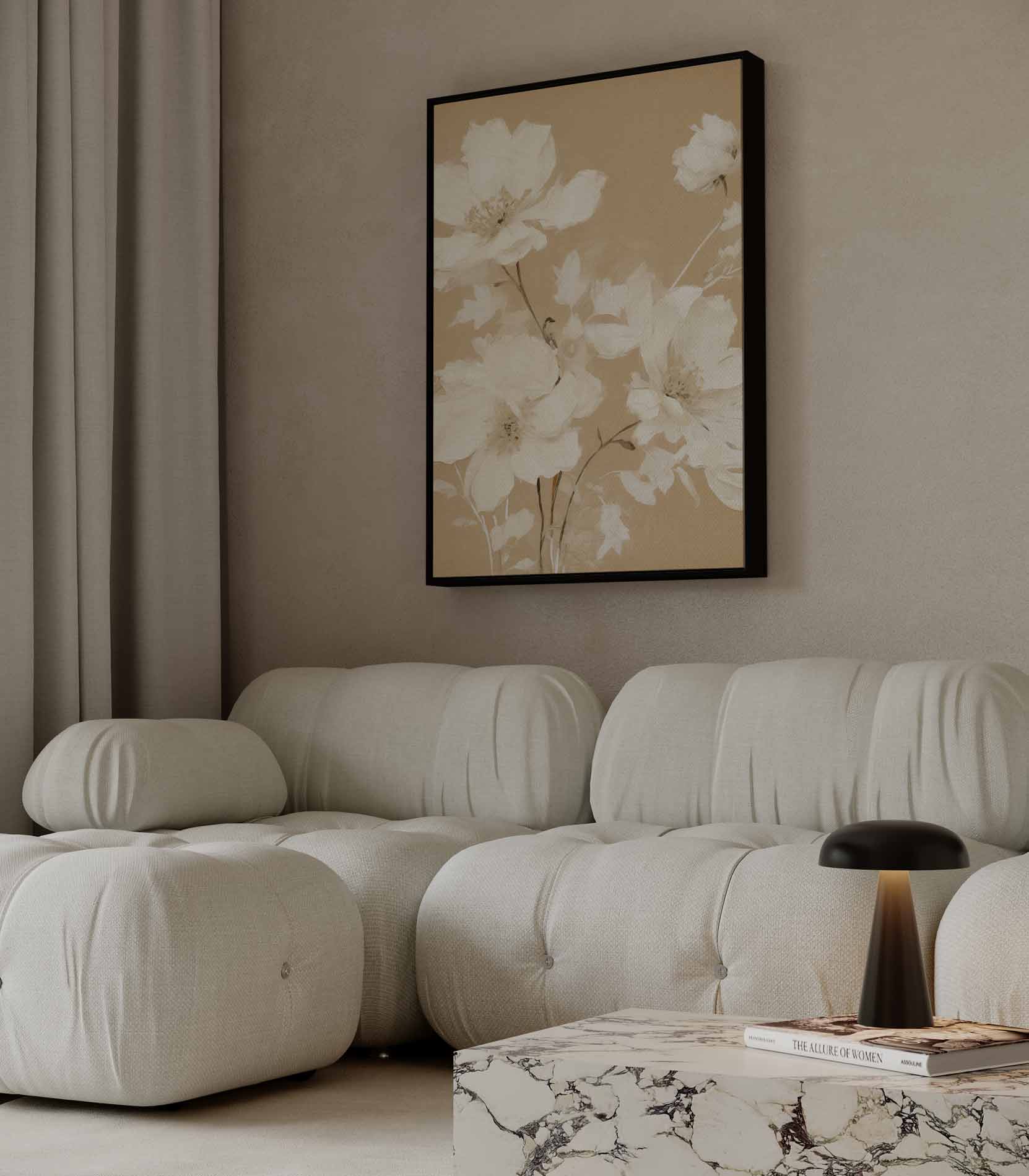 Elegante Bloemenpracht Kunstwerk-canvas-dibond-plexiglas-wanddecoratie-WallArtistic