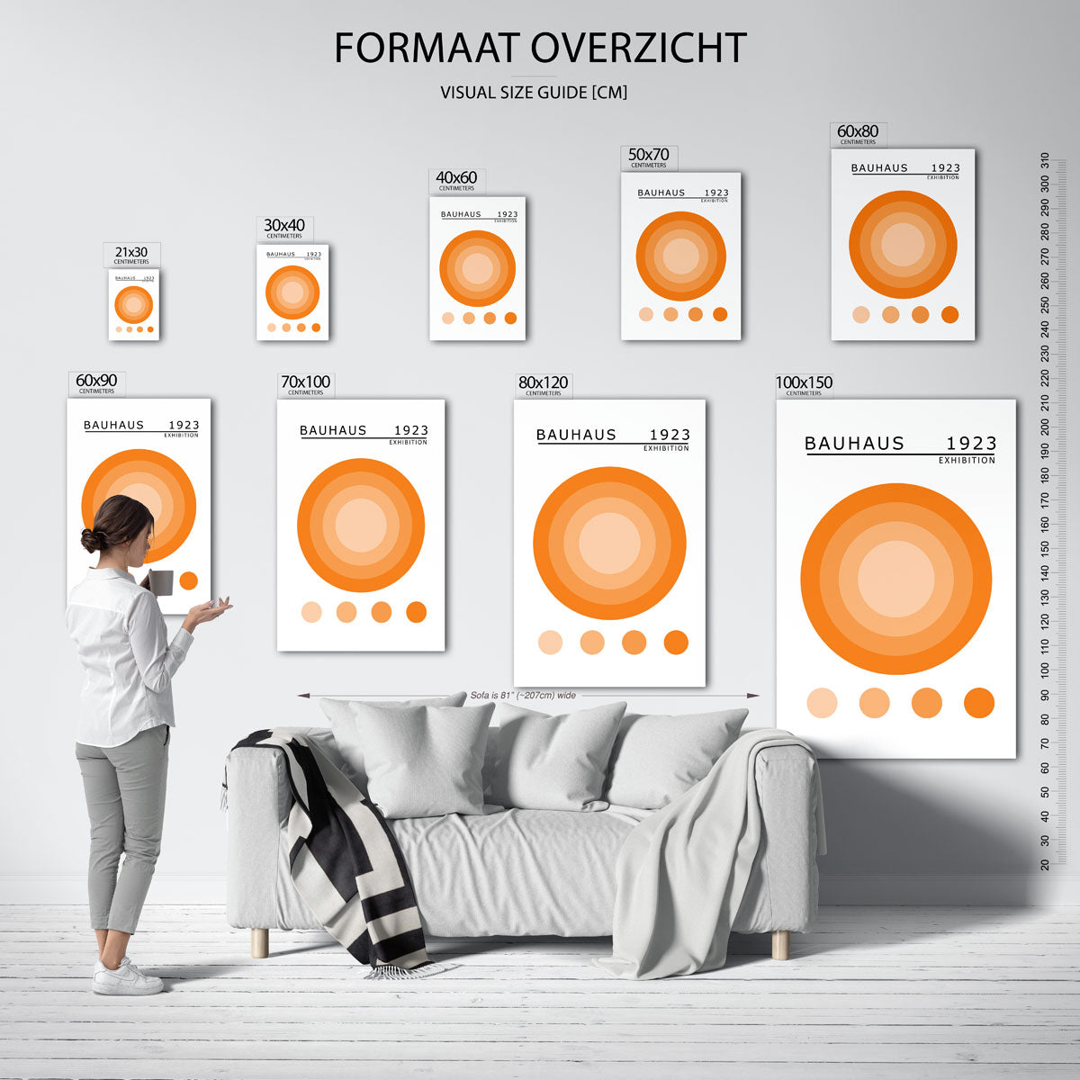 Cirkelritme oranje Poster