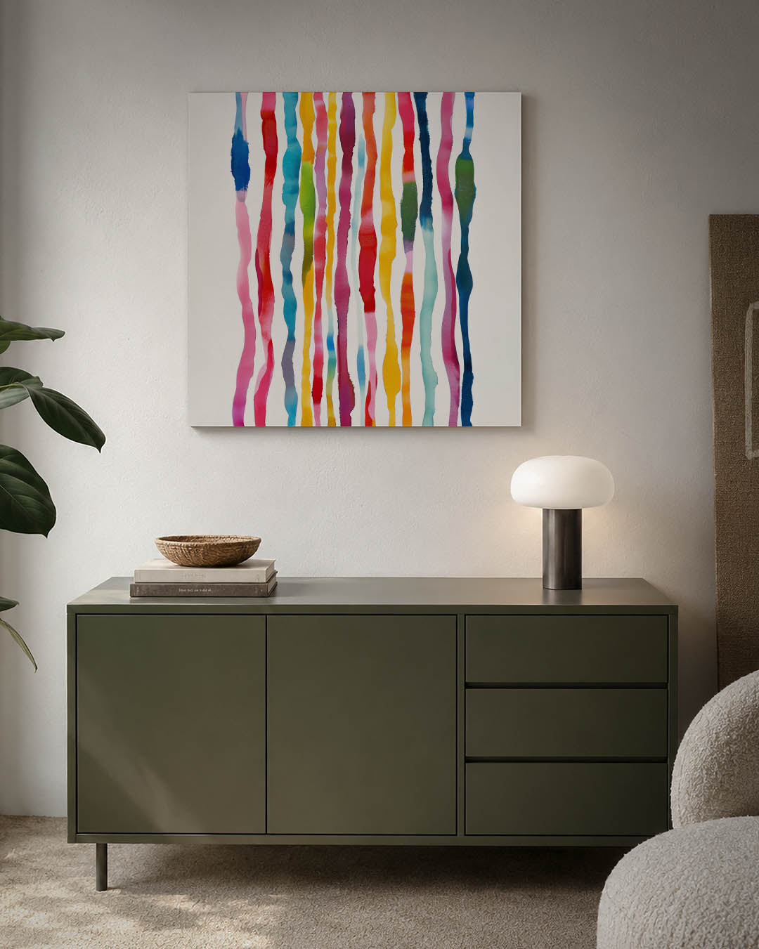 Kleurrijke lijnen Kunstwerk