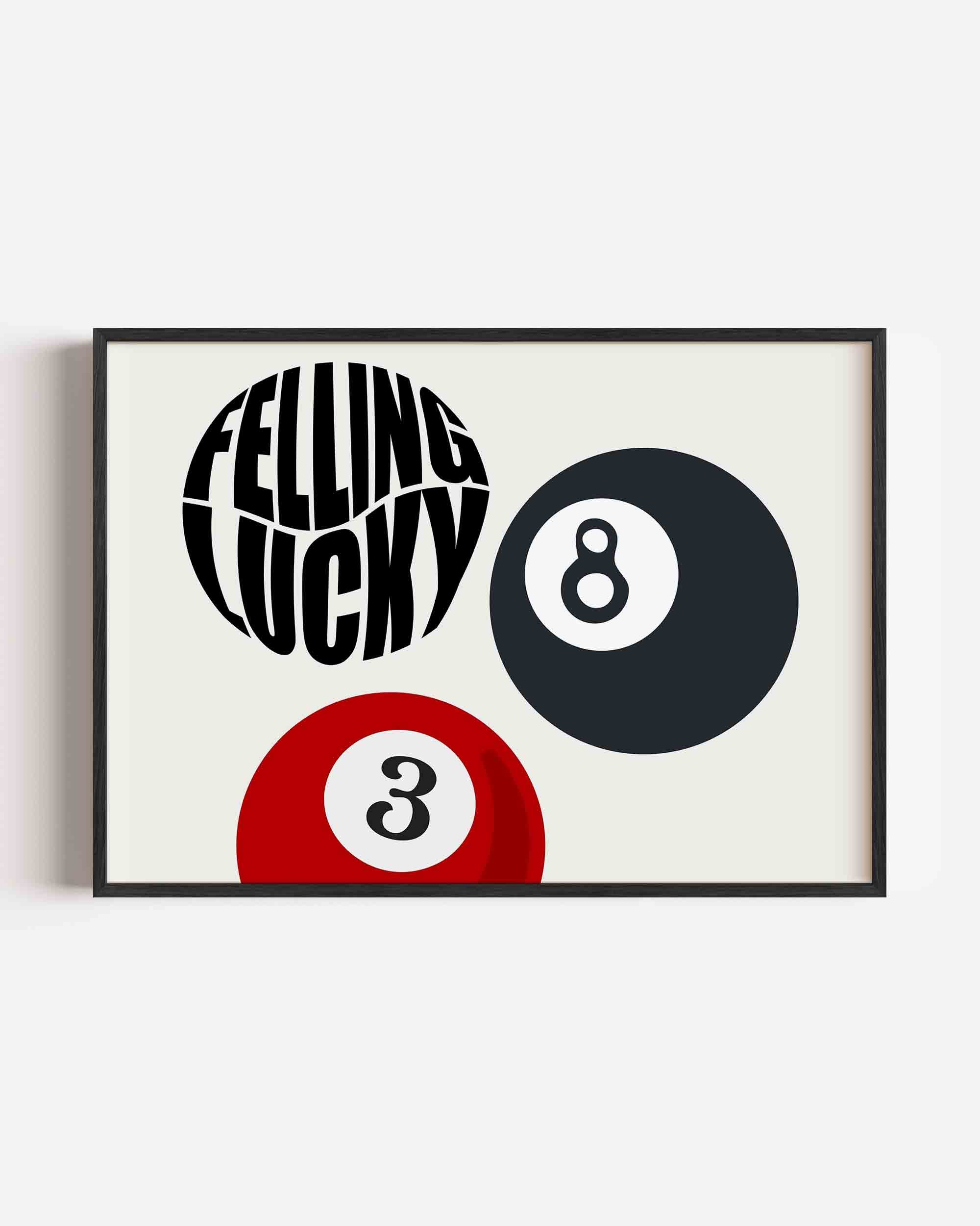 Biljartballen en tekst Poster
