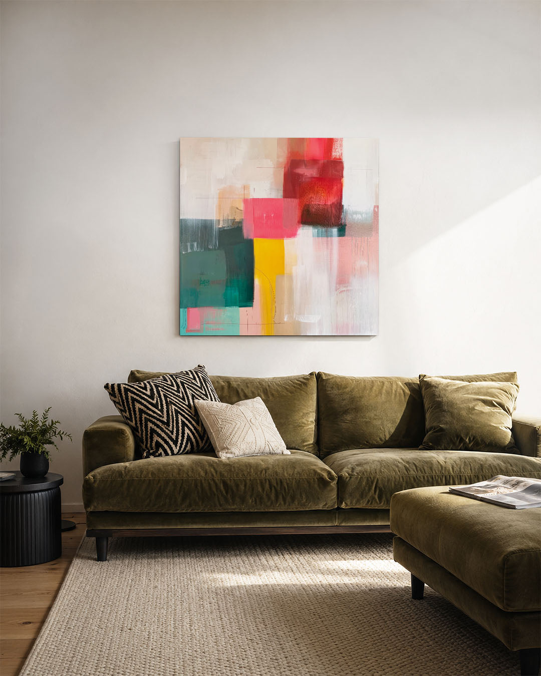Kleurrijke geometrie Kunstwerk