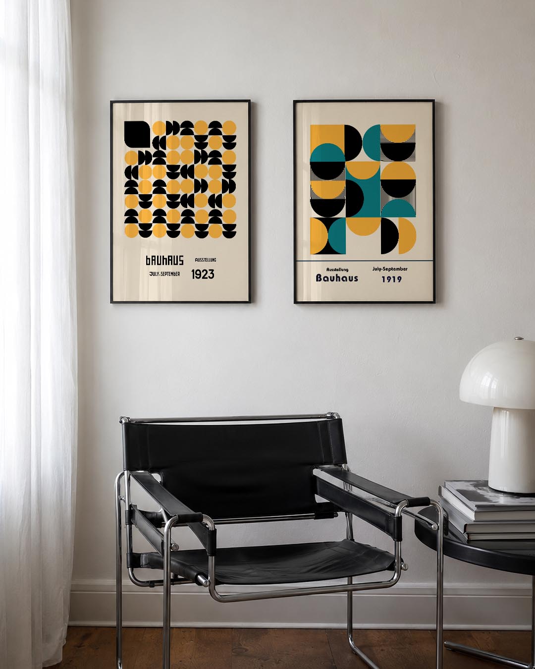 Cirkelpatroon en lijnen Posterset