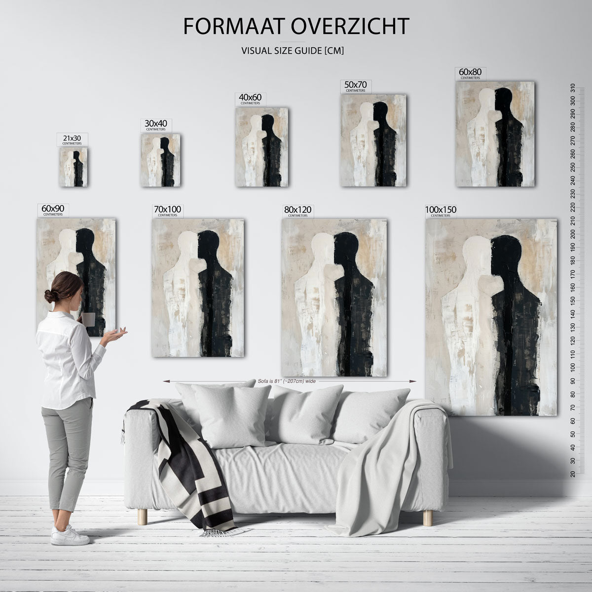 Twee figuren Poster