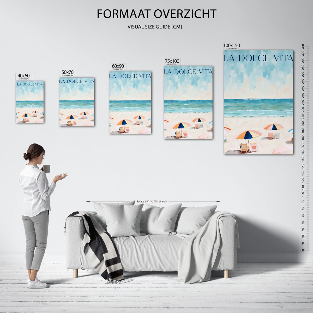 Zomerse stranddag Kunstwerk