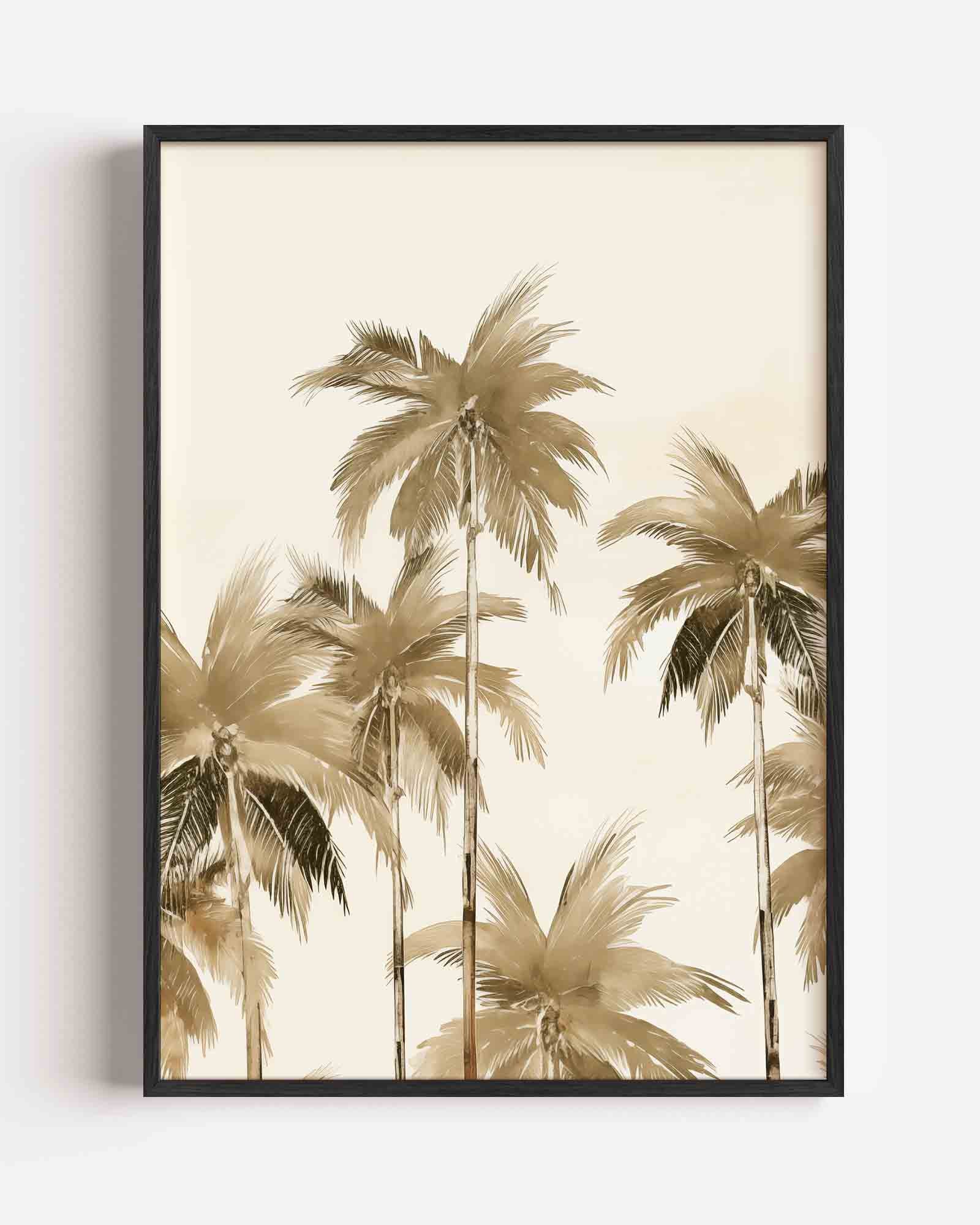 Palmboom silhouetten Poster