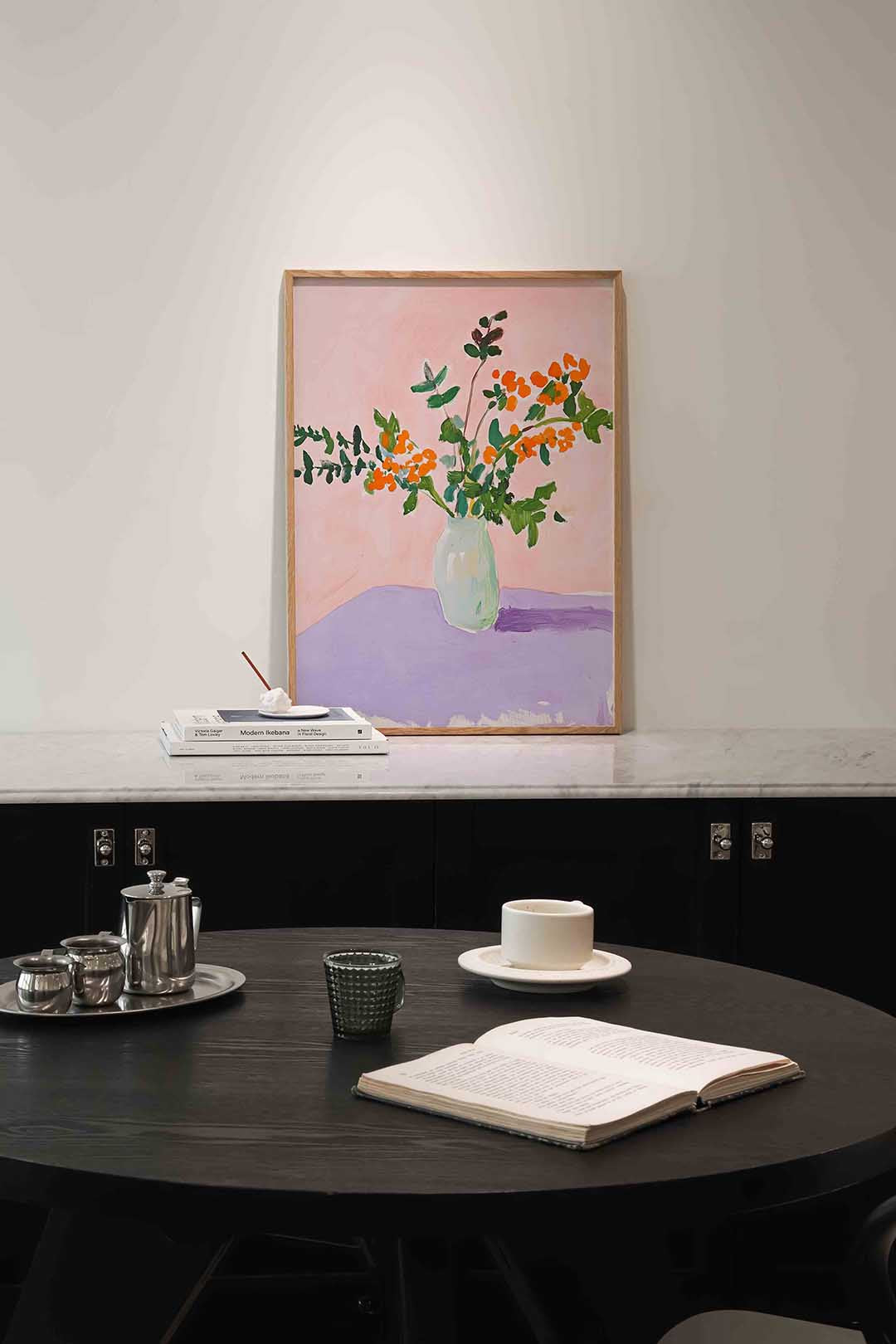 Bloemen in vaas Poster
