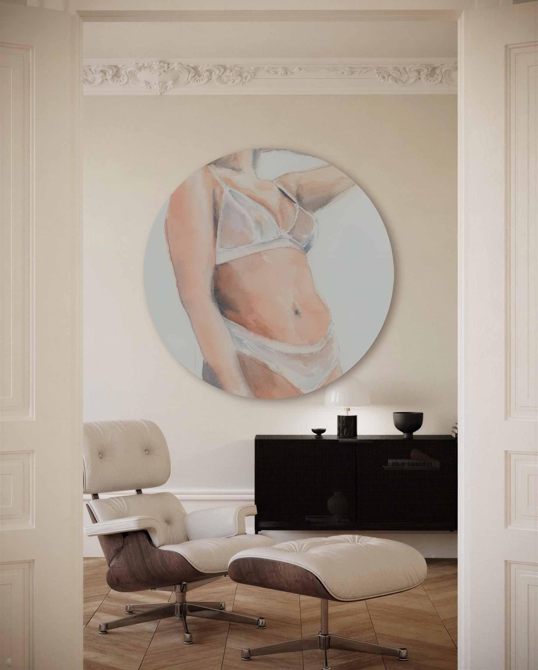 Vrouw in lingerie Muurcirkel