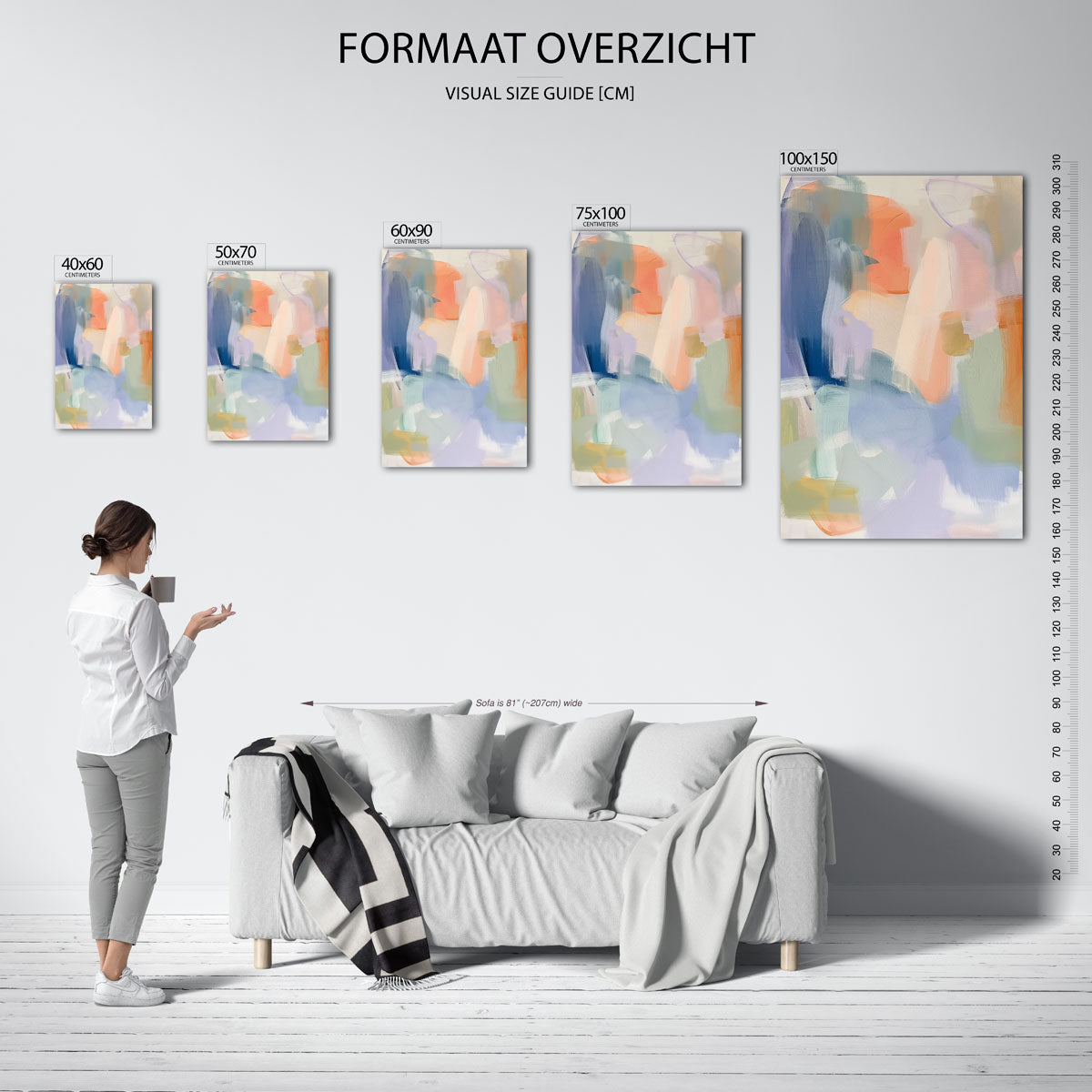 Kleurrijke vormen Kunstwerk