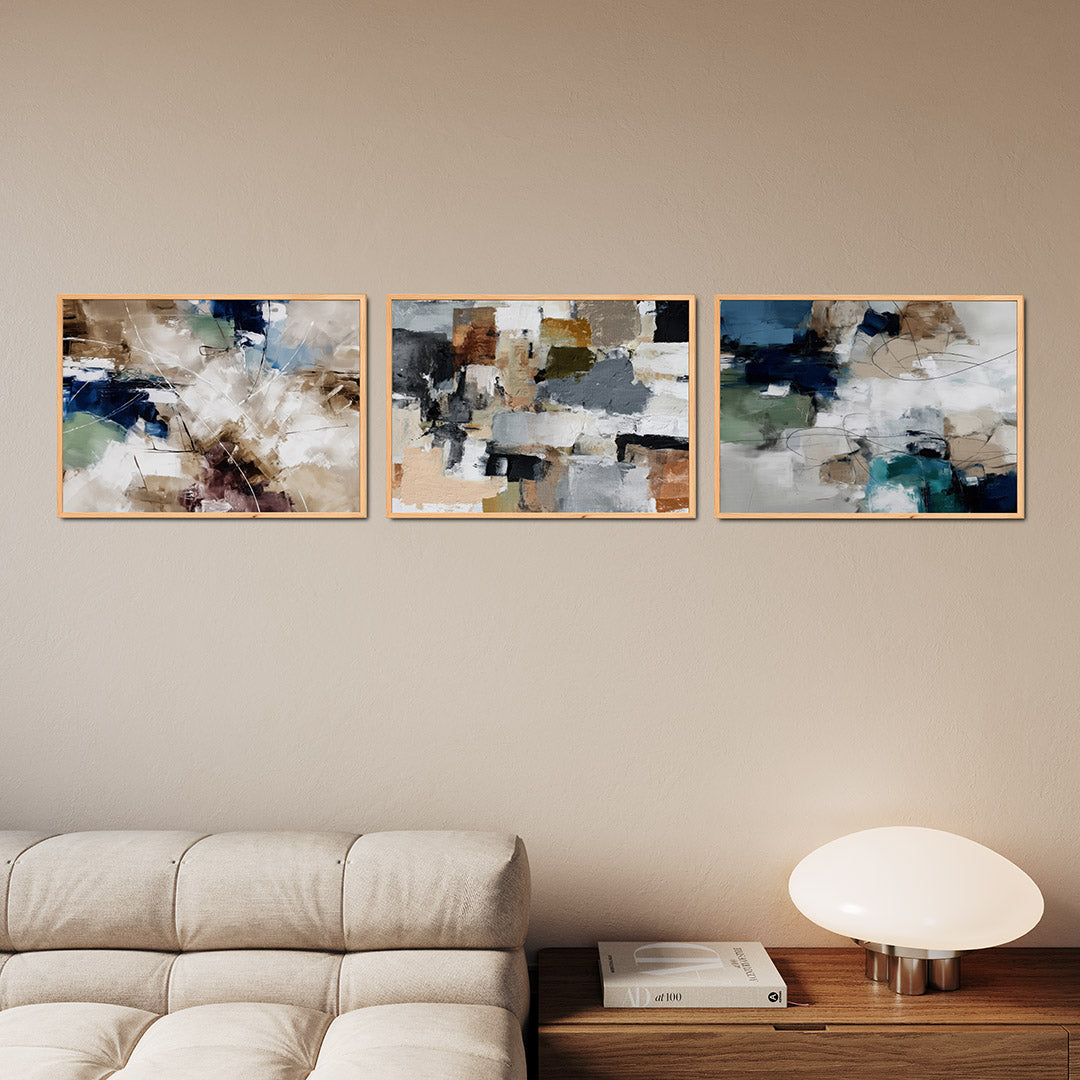 Kleurrijk lijnenspel Posterset