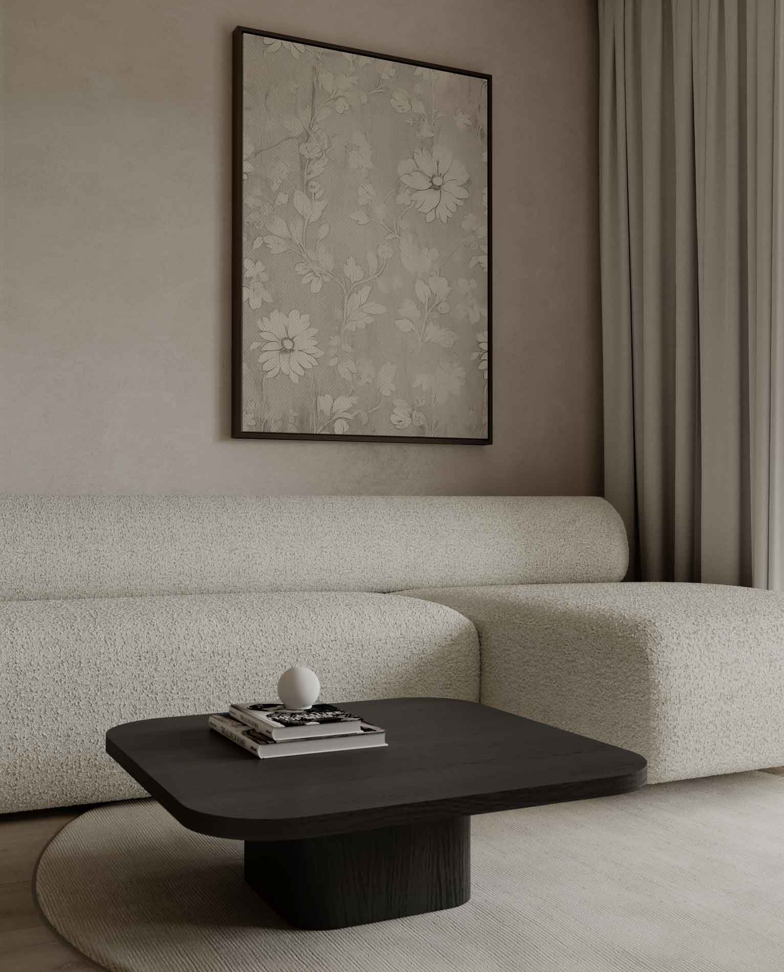 Zachte Bloemenfantasie Kunstwerk-canvas-dibond-plexiglas-wanddecoratie-WallArtistic