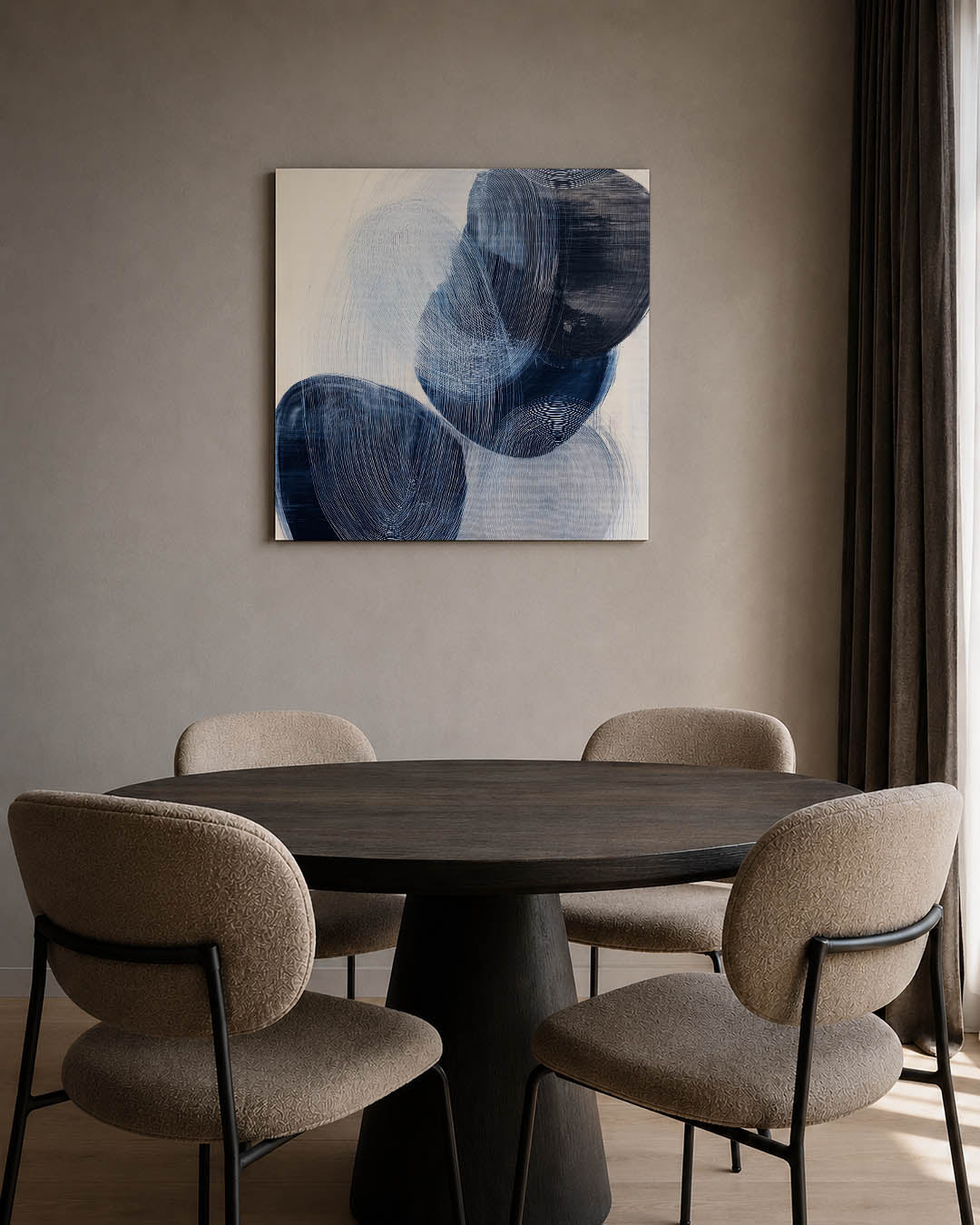 Organische lijnen compositie Kunstwerk