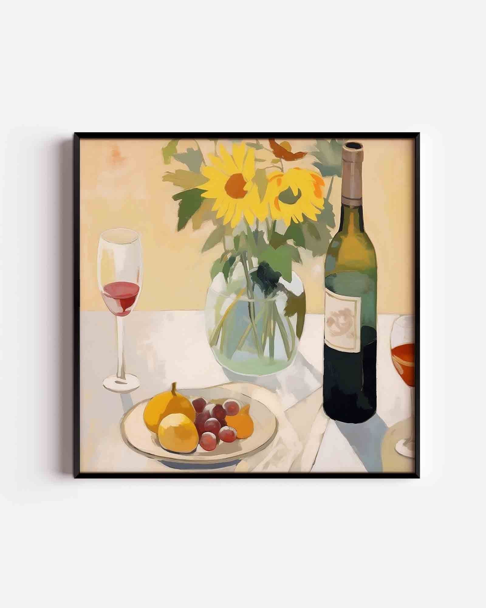 Stilleven met zonnebloemen Poster