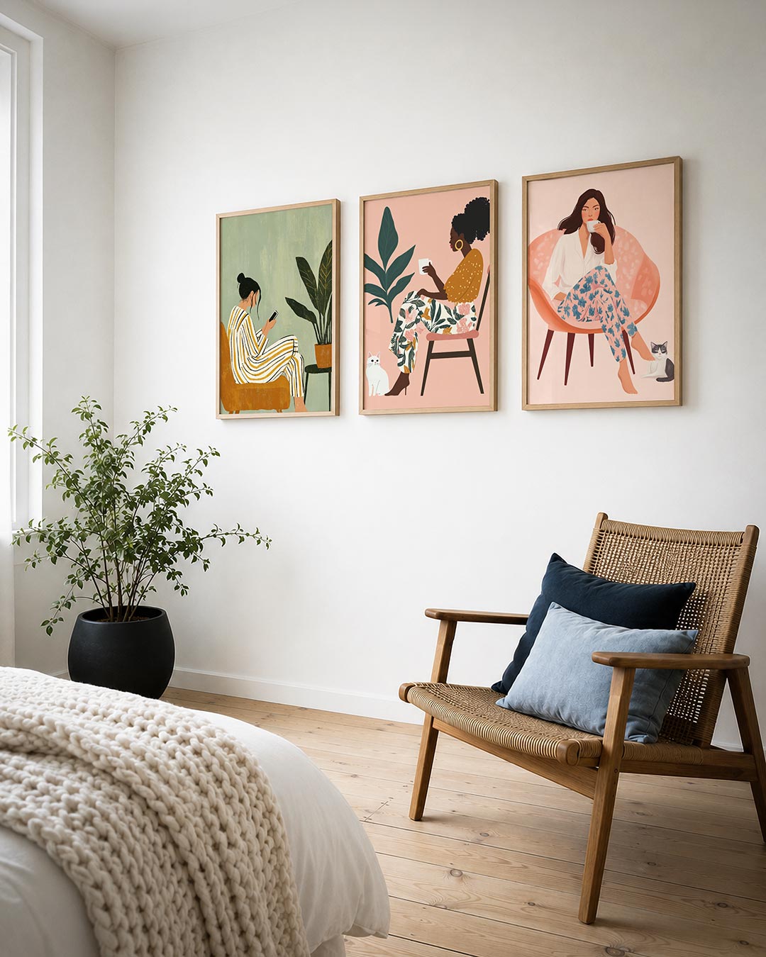 Rustige zithoek Posterset