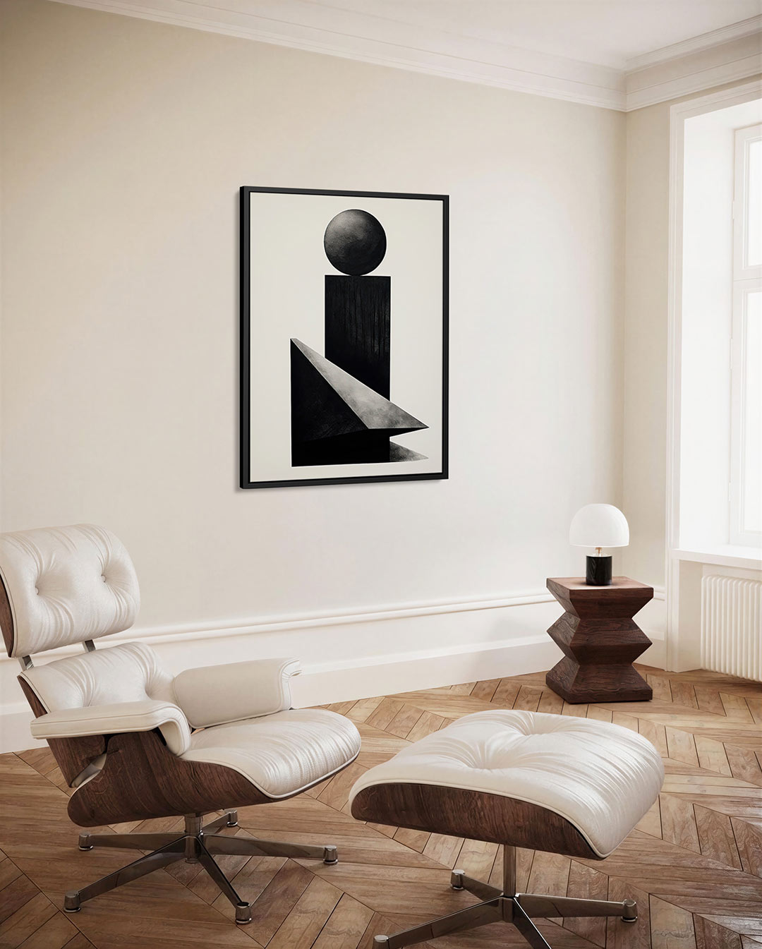 Geometrische vormen compositie Kunstwerk