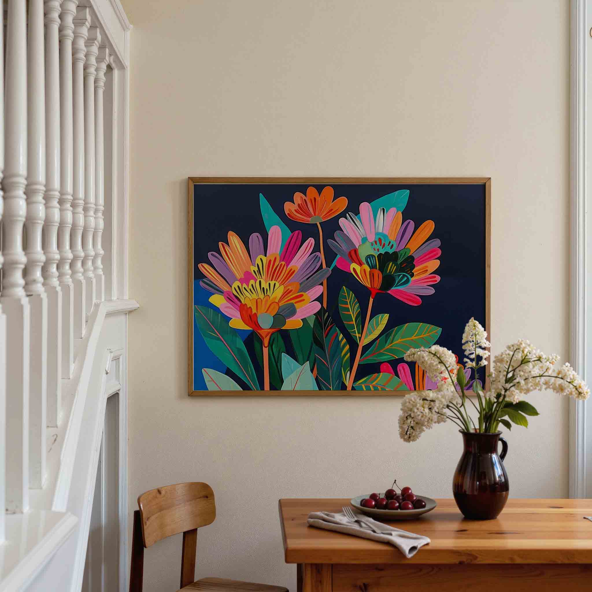 Bloemen in levendige kleuren Poster
