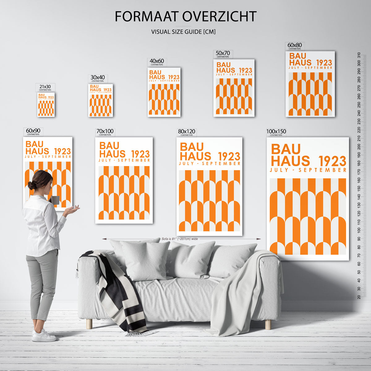 Oranje boogpatronen Poster