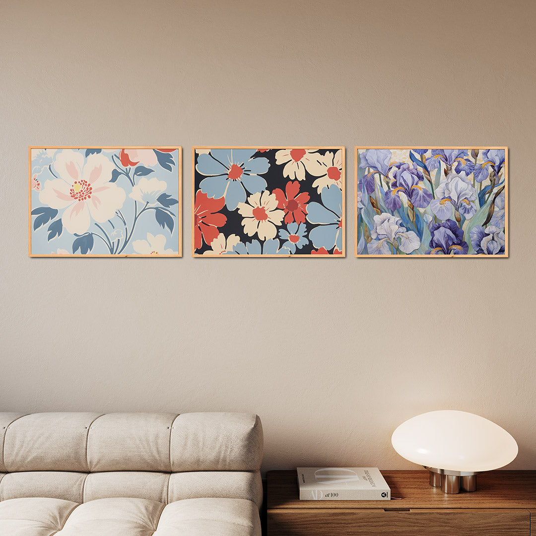 Bloemrijke vormen Posterset