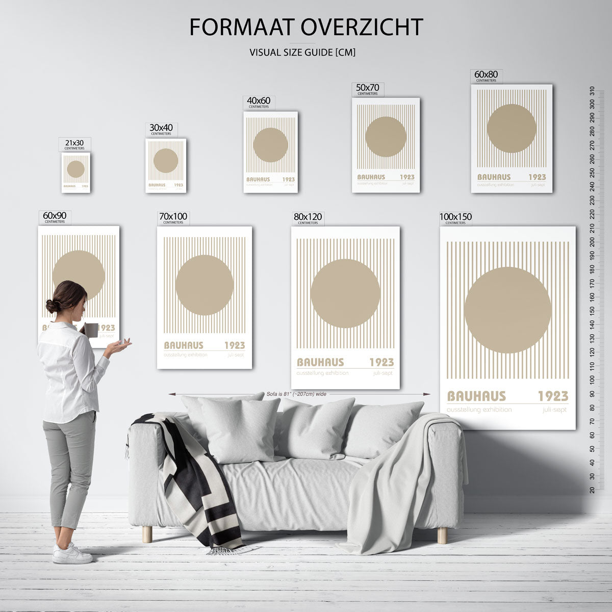 Cirkel en lijnen Poster