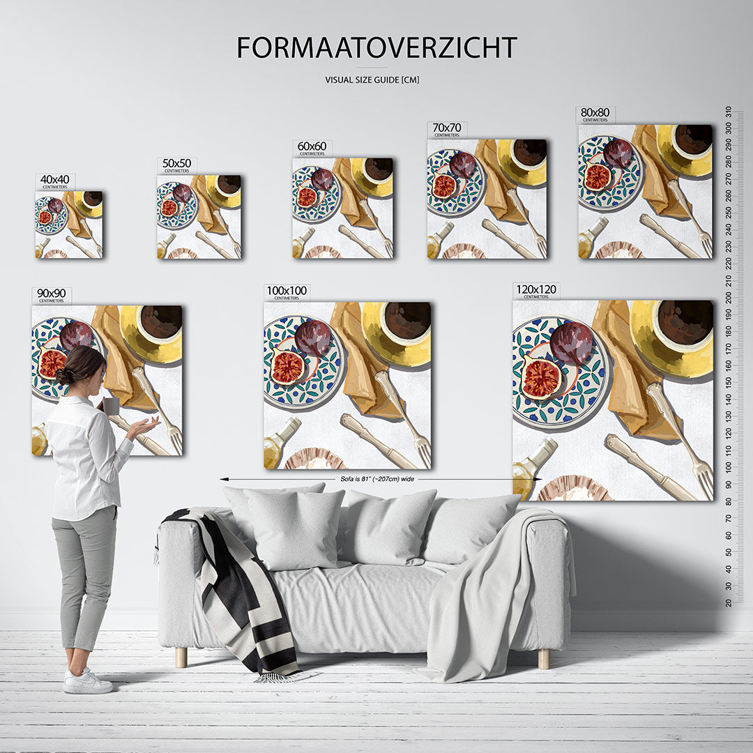 Stilleven met vijg Kunstwerk