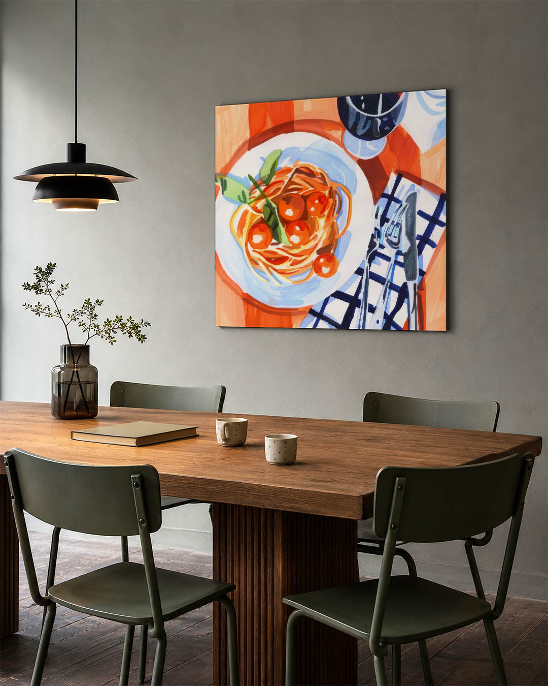 Dynamisch eettafereel Kunstwerk