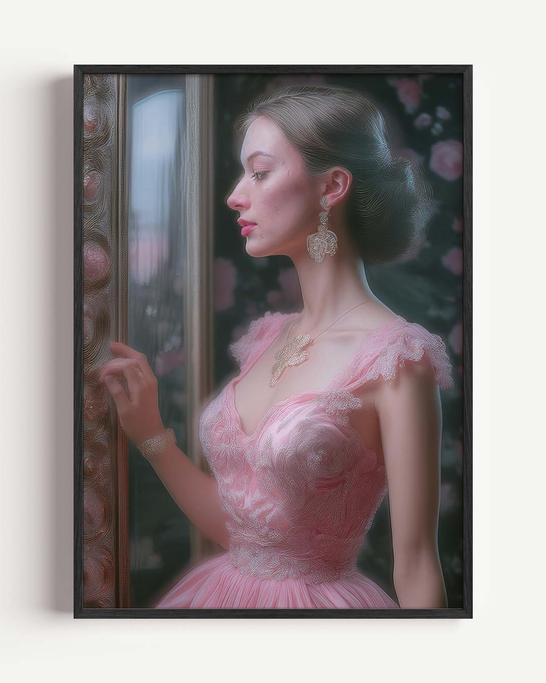 Dromerige Elegantie in Roze Poster-WallArtistic