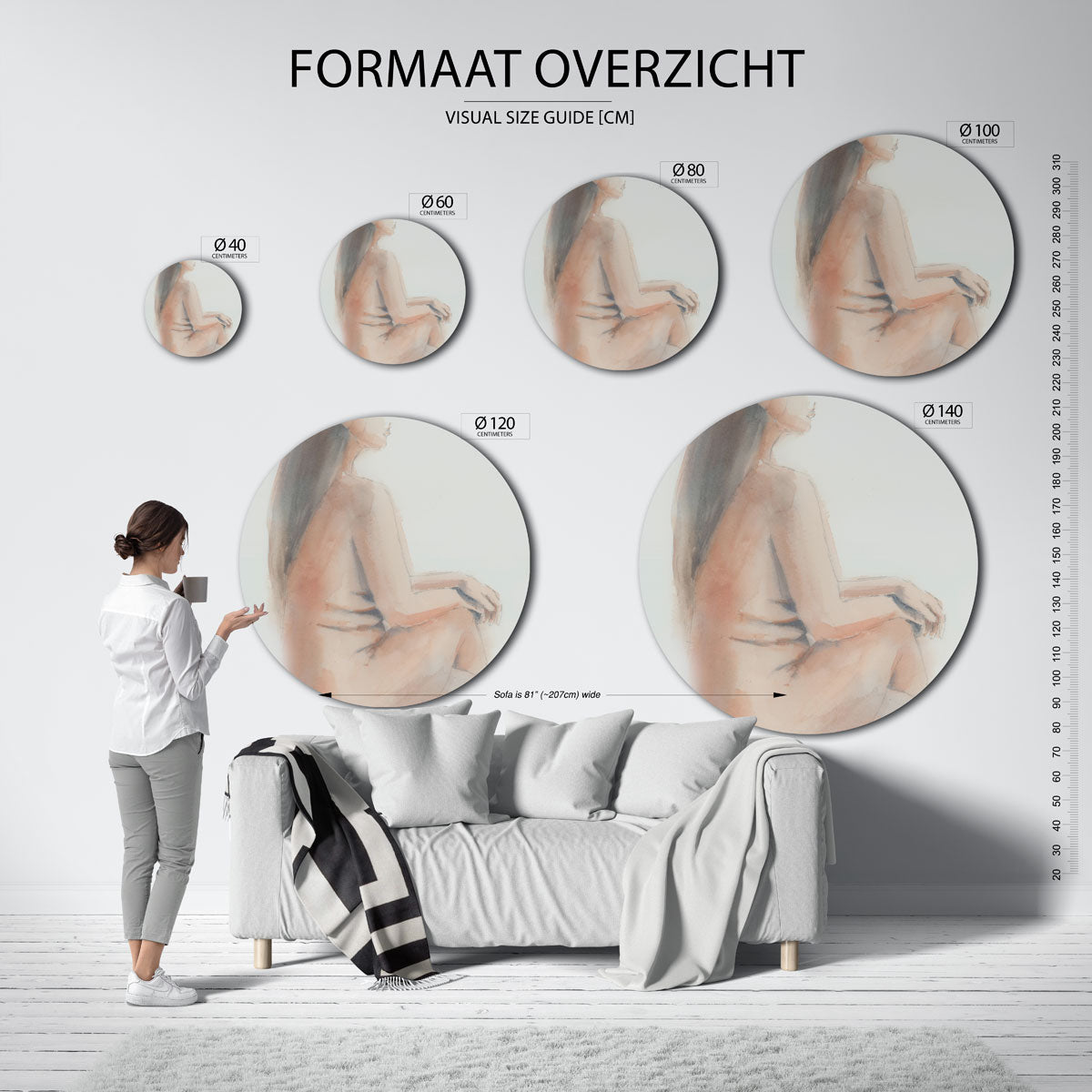 Zittende figuur Muurcirkel