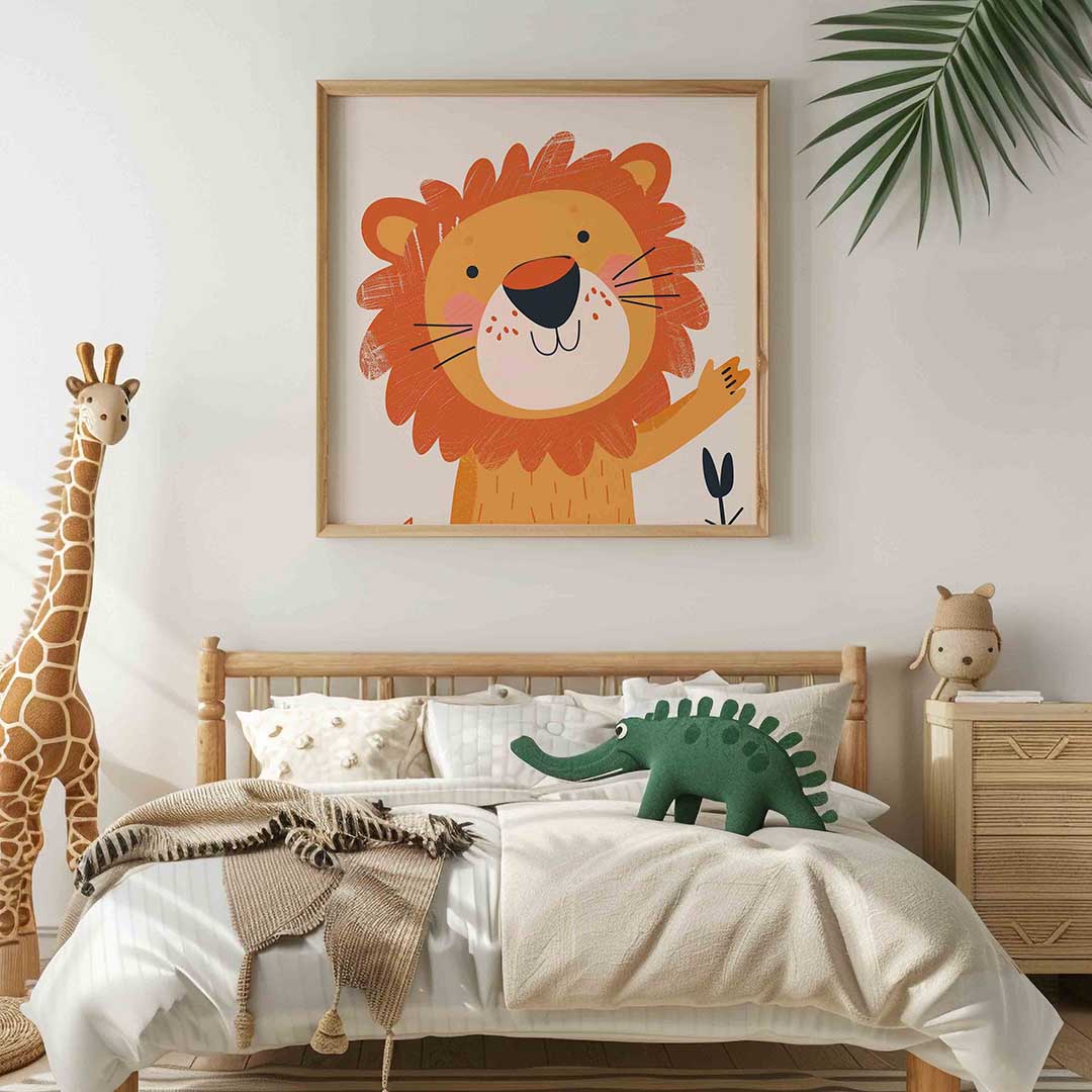 Lachende leeuw Poster