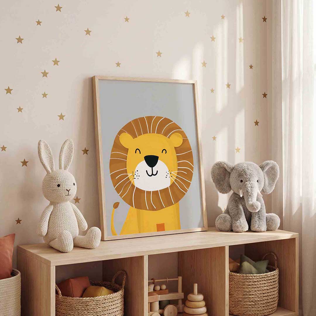 Lachende leeuw Poster