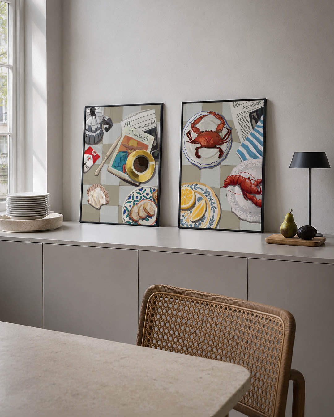 Koffie en kleuren Posterset