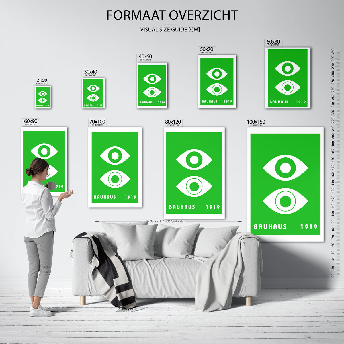 Oogvormen en kleur Poster